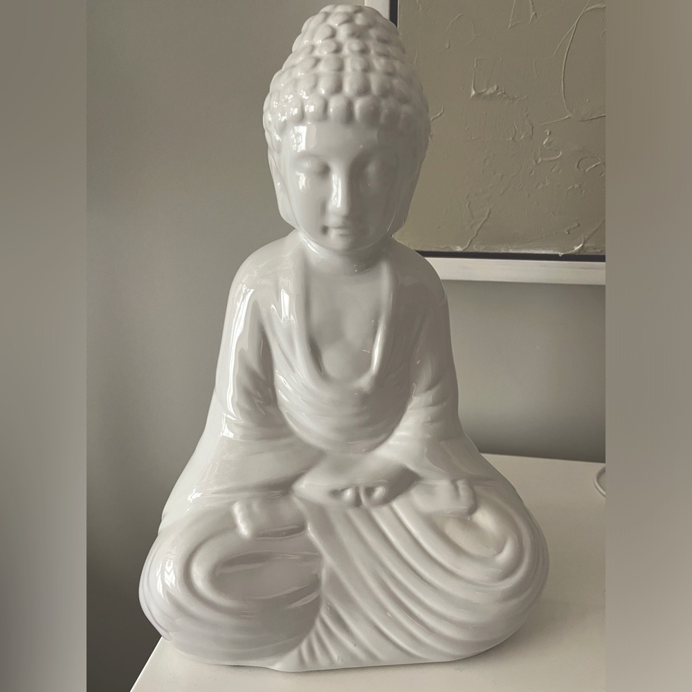 White Ceramic Buddha Statue